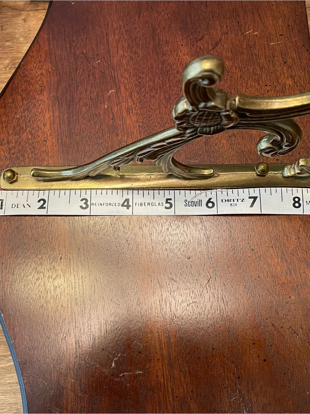 Vintage Upscale Mahogany & Brass Wall Sconces